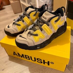 AMBUSH Nike Air More Uptempo Low Vivid Sulfur Limestone
